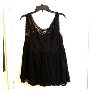 Torrid Black Lace Top
